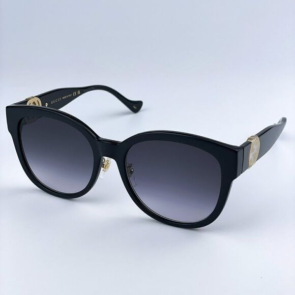 SALE! NEW Gucci GG1028SK 006 Black Grey Gradient Square Women Sunglasses main image 4